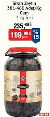 İNCİ SİYAH ZEYTİN CAM 2 KG fiyat ve kampanya bilgisi